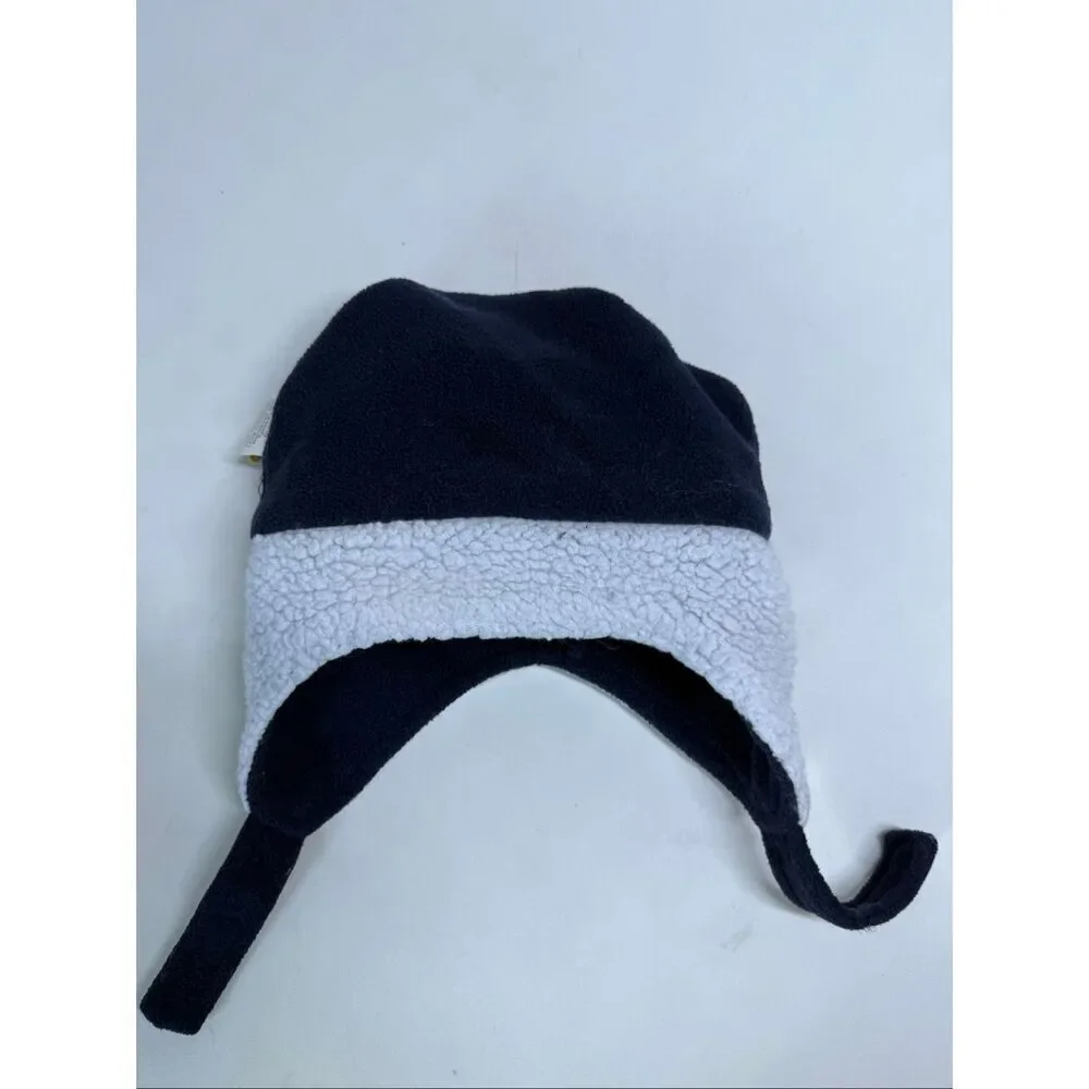 N'Ice Caps toddler fleece hat sherpa lining hook loop chin strap Sz Infant L